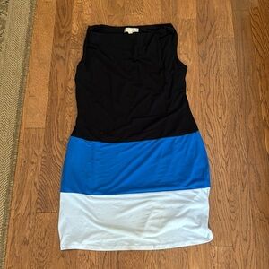 Micheal Kors white blue and black dress